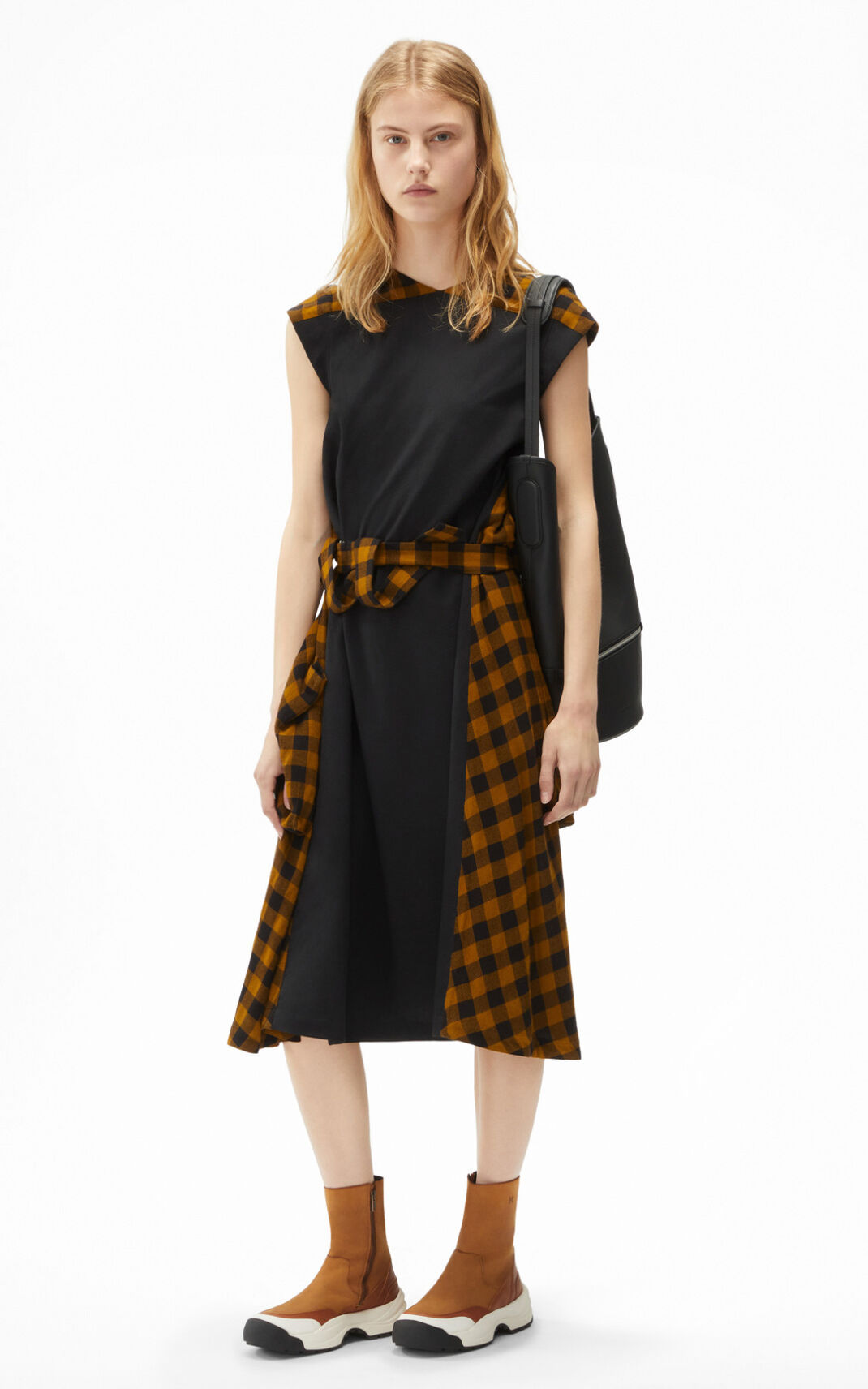 Robe Kenzo Femme Sleeveless checked Marron EKNFB-4259